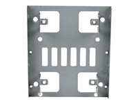 StarTech.com Dubbelt 2,5" till 3,5" HDD-fäste för SATA-hårddiskar – 2,5" till 3,5" fäste för monteringsfack för 2 enheter - Adapter för lagringsfack - 3,5 till 2,5 tum - stål - för P/N: 25S22M2NGFFR, S322M225R, SAT2M2NGFF25, SAT32M225, SAT32MSAT257, ST521PMINT BRACKET25X2