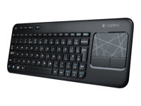Logitech Wireless Touch Keyboard K400 - Tangentbord - trådlös - 2.4 GHz - nordisk 920-003124