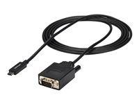 StarTech.com 2 m USB-C till VGA-kabel - 1920 x 1200 - Svart - Video/USB-kabel - USB-C (hane) till HD-15 (VGA) (hane) - 2 m - 1920 x 1200 (WUXGA) stöd - svart - för P/N: TB4CDOCK CDP2VGAMM2MB