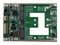 StarTech.com Dubbel mSATA SSD till 2,5" SATA RAID-adapter-konverterare - Kontrollerkort - 2 Kanal - mSATA - RAID 0, 1, JBOD, BIG - SATA 6Gb/s - för P/N: BRACKET125PT, BRACKET125PTP, BRACKET225PT, BRACKET425F 25SAT22MSAT
