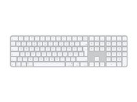 Apple Magic Keyboard with Touch ID and Numeric Keypad - Tangentbord - USB-C - trådlös - Bluetooth - QWERTZ - tysk - vita tangenter MXK73D/A