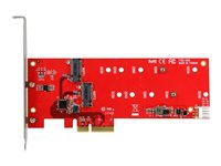 StarTech.com 2x M.2 SATA SSD Controller Card - PCIe - PCI Express M.2 SATA III Controller - NGFF Card Adapter (PEX2M2) - Kontrollerkort - M.2 - M.2 Card / SATA 6Gb/s - PCIe 2.0 x2 - för P/N: BNDTB10GI, BNDTB210GSFP, BNDTB310GNDP, BNDTB410GSFP, BNDTB4M2E1, BNDTBUSB3142 PEX2M2