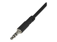 StarTech.com Slim stereosplitterkabel - 3,5 mm hane till 2x 3,5 mm hona - Ljudsplitter - mini-phone stereo 3.5 mm hane till mini-phone stereo 3.5 mm hona - 20 cm - svart - för P/N: MU15MMS, MU6MMS MUY1MFFS