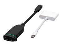 C2G Universal 4K HDMI Dongle Adapter Ring with Color Coded USB-C and Lightning - Videoadaptersats - svart - stöd för 4K C2G30051