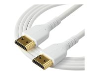 StarTech.com 1 m premium höghastighets HDMI-kabel med Ethernet - 4K 60 Hz - Premium hög hastighet - HDMI-kabel med Ethernet - HDMI hane till HDMI hane - 1 m - vit - för P/N: TB3DKM2HDL RHDMM1MPW