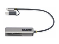 StarTech.com USB 3.0 Multi-Media Memory Card Reader, SD/microSD/CompactFlash Card Reader, Portable USB 5Gbps Card Adapter, External USB-C Card Reader with Attached USB-A Adapter - Works with Any Operating System (FCREADMICRO3V2) - Kortläsare (CF II, microSDHC, microSDXC, SDHC, SDXC, SD 3.0 UHS-I) - USB 3.0/USB-C FCREADMICRO3V2