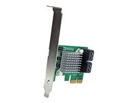 StarTech.com PCI Express 2.0 SATA III 6 Gbps RAID-kontrollerkort med 4 portar och HyperDuo nivåindelad SSD-lagring - Kontrollerkort (RAID) - 4 Kanal - SATA 6Gb/s - låg profil - RAID 0, 1, 10, JBOD - PCIe 2.0 x2 - för P/N: ST521PMINT PEXSAT34RH
