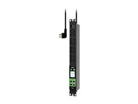 APC EasyPDU EPDU2016M - Kraftdistributionsenhet (kan monteras i rack) - uppmätt - AC 230 V - 3680 VA - 1-fas - Ethernet 10/100/1000, serial, USB - utgångskontakter: 8 (power IEC 60320 C13) - 1U - 19" - 2.5 m sladd - svart EPDU2016M