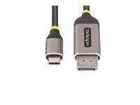 StarTech.com 10ft (3m) USB-C to DisplayPort Adapter Cable, 8K 60Hz - Adapterkabel - 24 pin USB-C (hane) till DisplayPort (hane) spärrad - USB4 / Thunderbolt 3 / Thunderbolt 4 / DisplayPort 1.4 - 3 m - 8K60Hz stöd, 4K144Hz stöd - svart, grå 142-USBC-DP-8K-10F