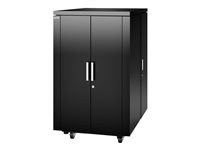 APC NetShelter CX Secure Soundproof Server Room in a Box Enclosure - Shock Packaging - Rack skåp - med strömfördelningsenhet - svart - 24U - 19" AR4024SPX429