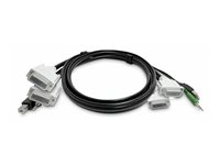 StarTech.com - Tangentbords-/video-/muskabel - TAA-kompatibel - USB typ A, DVI, 3,5 mm ljuduttag (hane) till USB Type B, DVI, 3,5 mm ljuduttag (hane) - 1.8 m SK2DVMMKVM06-TAA