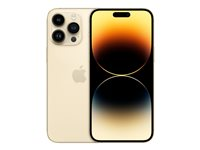 Apple iPhone 14 Pro Max - 5G smartphone - dual-SIM / Internminne 128 GB - OLED-skärm - 6.7" - 2796 x 1290 pixels (120 Hz) - 3 st. bakre kameror 48 MP, 12 MP, 12 MP - front camera 12 MP - guld MQ9R3QN/A