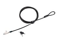 Kensington Slim N17 2.0 - Lås för säkerhetskabel - som nyckel för kilformade spår - 1.8 m K60501L