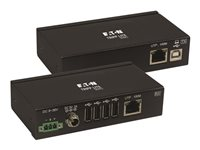 Eaton Tripp Lite Series USB over Cat6 Extender 4-Port Industrial, ESD Protection, PoC - USB 2.0, Mountable, 330 ft., TAA - USB-förlängningskabel - USB, USB 2.0 - över CAT 6 - upp till 100 m - TAA-kompatibel B203-104-IND-ER