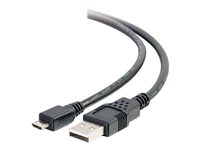 C2G 3ft USB to Micro B Cable - USB A to Micro USB Cable - USB 2.0 - M/M - USB-kabel - USB (hane) till mikro-USB typ B (hane) - 1 m - svart 27364