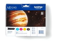 Brother LC1240 Value Pack - 4-pack - svart, gul, cyan, magenta - original - blister - bläckpatron - för Brother DCP-J525, J725, J925, MFC-J430, J5910, J625, J6510, J6710, J6910, J825 LC1240VALBP