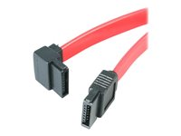 StarTech.com SATA to Left Angle SATA Serial ATA Cable - SATA cable - Serial ATA 150/300/600 - SATA (R) to SATA (R) - 1 ft - left-angled connector - red - SATA12LA1 - SATA-kabel - Serial ATA 150/300/600 - SATA (R) till SATA (R) - 30 cm - vänstervinklad kontakt - röd - för P/N: CFAST2SAT25, USB2SATAIDE, USB3SSATAIDE SATA12LA1
