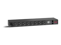 APC Switched Rack PDU AP7901B - Kraftdistributionsenhet (kan monteras i rack) - AC 120 V - ingång: NEMA L5-20 - utgångskontakter: 8 (NEMA 5-20) - 1U - 3.65 m sladd - svart - för P/N: SMTL2K2RM2UCL, SMTL2K2RM2UCLNC, SMTL3KRM2UCL, SMTL3KRM2UCLNC, SMX1000CNC AP7901B