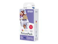 Epson PicturePack - Färg (cyan, magenta, gul, svart) - 100 x 150 mm bläckpatron/papperssats - för PictureMate 100, 100 Mobile Phone Edition C13T573040