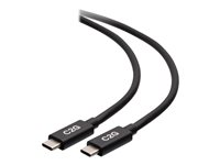 C2G 3.3ft (1m) USB-C Male to USB-C Male Cable (20V 5A) - USB4 (40Gbps) - USB-kabel - USB-C (hane) till USB-C (hane) - USB 2.0 / USB 3.2 / USB4 / Thunderbolt 3 - 20 V - 5 A - 1 m - reversibla kontakter, stöd för 8K, guldblinkade kontakter, USB-strömförsörjning (100W) - svart C2G28878