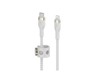 Belkin BoostCharge - Lightning-kabel - USB-C hane till Lightning hane - 2 m - vit CAA011BT2MWH