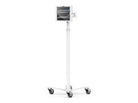 Compulocks iPad Pro M4 13" (2024), Apex Enclosure Rolling Cart - Rise Freedom Extended - Monteringssats (hölje, vagnstativ) - för surfplatta - låsbar - medicinsk - höggradig aluminium - vit - skärmstorlek: 13" - väggmonterbar - för Apple 13-inch iPad Pro (M4) MCRSTDEXW13PAPX4W