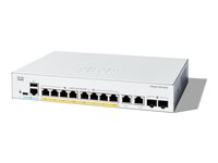 Cisco Catalyst 1200-8FP-2G - Switch - L3 - smart - 8 x 10/100/1000 (PoE+) + 2 x combo Gigabit SFP/RJ-45 - rackmonterbar - PoE+ (120 W) C1200-8FP-2G