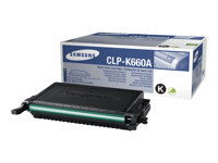 Samsung CLP-K660A - Low Yield - svart - original - tonerkassett - för CLP-610ND, 660ND; CLX-6200FX, 6200ND, 6210FX, 6240FX CLP-K660A/ELS