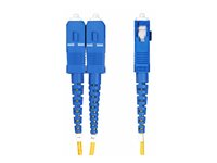 StarTech.com 3m (10ft) LC to SC (UPC) OS2 Single Mode Duplex Fiber Optic Cable, 9/125µm, Laser Optimized, 10G, Bend Insensitive, Low Insertion Loss - LSZH Fiber Patch Cord (SMLCSC-OS2-3M) - Patch-kabel - LC/UPC enkelläge (hane) till SC/UPC enkelläge (hane) - 3 m - 2 mm - fiberoptisk - duplex - 9 / 125 mikrometer - OS1/OS2 - halogenfri, passiv - gul SMLCSC-OS2-3M