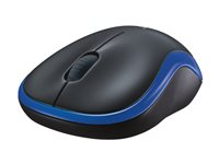 Logitech M185 - Mus - optisk - trådlös - 2.4 GHz - trådlös USB-mottagare - blå 910-002236