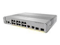 Cisco Catalyst 3560CX-12PD-S - Switch - Administrerad - 12 x 10/100/1000 (PoE+) + 2 x kombinations-SFP+ - skrivbordsmodell, rackmonterbar, DIN-skenmonterbar, väggmonterbar - PoE+ (240 W) WS-C3560CX-12PD-S