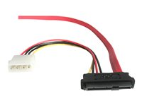 StarTech.com 18in SAS 29 Pin to SATA Cable with LP4 Power - 18in SAS 29 pin to SATA Cable - 18in SFF 8482 to SATA (SAS729PW18) - SATA/SAS-kabel - 4 pin intern effekt, 29-stifts intern SAS (SFF-8482) till SATA (R) - 46 cm - röd - för P/N: DRW150SASBK SAS729PW18